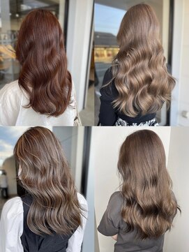 美容室フルール 20代30代40代アッシュグレージュナチュラルボブ切りっぱなし