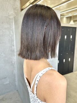 テトヘアー(teto hair) オリーブベージュブラウン　ブリーチなし透明感カラー