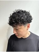 プードルパーママッシュツーブロックメンズパーマ