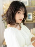 乾かすだけ大人可愛い黒髪ゆるふわボブパーマa戸頭20代30代40代