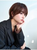 ショートボブ/小顔/ニュアンスパーマ/ブルーージュ[原宿]