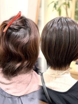 ローネス ギンザ(LONESS ginza) 酸性ストレート/ショートヘア/ショートボブ/丸みショート/銀座