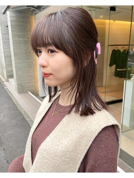 ノラ ヘアーサロン(NORA HAIR SALON) ナチュラル小顔前髪あり後れ毛サイドバング結べるボブくびれヘア