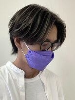 シャルムバイケンジ(Charm.by KENJE)&nbsp;メンズハイライトバレイヤージュブリーチカットセンターパート