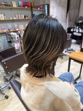 ウルフカット/ハンサムショート/ハイライト/ウルフレイヤー