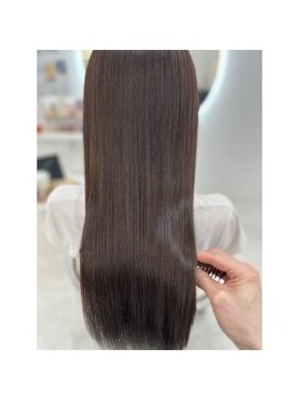 カラーハイライトハッシュカットレイヤーカットボブ髪質改善