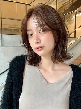 クイーン バイ ノイズ 西院(QUEEN by noism) ナチュラルボブレイヤートレンドカラー韓国風シースルーバング