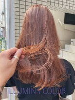 ティー(t .)&nbsp;イルミナカラー/オレンジブラウン/レイヤーロング