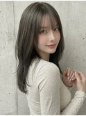黒髪ダークアッシュくびれレイヤーヨシンモリA13志木20代30代