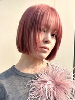 ロティー 天神(loty)&nbsp;ブリーチ ダブルカラー ハイトーン ピンク ショート ミニボブ