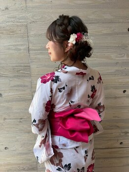ルナクレセント (Luna crescent)の写真/電話予約限定【ヘアセット＆浴衣着付￥5000～/ヘアアレンジ＆浴衣着付￥4200～】7/25天神祭別クーポンあり