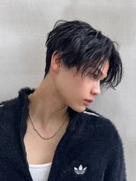 ネーム バイ グロー 大宮(NE:M by GLROW)&nbsp;メンズ縦落ちツイスパナチュラルアップバングフェザーカット