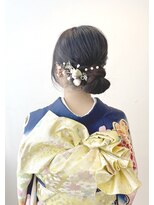 ヘアアンドメイク スタジオ ミムロ(HAIR&MAKE STUDIO MIMURO) タイトシニヨン+振袖着付け