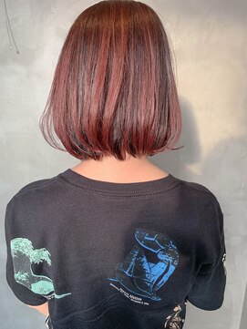 テトヘアー(teto hair) bob (切りっぱなしボブ、ピンクベージュ、べリピ)