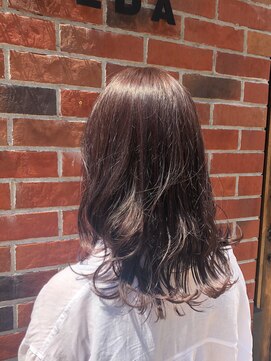 シェノン 梅田(CHAINON) ピンクラベンダーカラー×セミウェットウェーブ