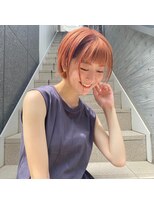エコモ ヘアー(E Komo hair) 耳かけミニボブ/オレンジピンクベージュ