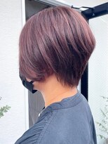 ベリテツー 京成大久保(verite2)&nbsp;20代30代40代黒髪前下がりショートボブ/ベビーピンク