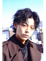 ゴールドシブヤ(GOALD SHIBUYA)&nbsp;スパイラルセンターパートウルフメンズ波打ちツイストスパイラル