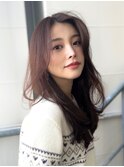 aRietta麻布*韓国風ロングレイヤー×透明感ベージュブラウン