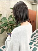 切りっぱなしボブ×透明感カラーY-15
