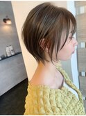 イメチェン小顔似合わせカット丸みショート