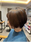 ★くびレイヤー前髪ありイメチェンアンブレラカラーショート