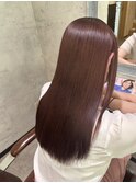 美髪ストレート　ピンクブラウン【新宿/卒業式/新生活】