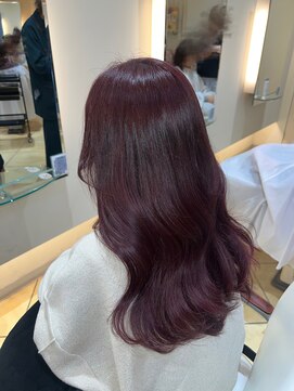 シュヴー 西葛西(CHEVEUX) 【髪質改善カラー】艶と深みのあるピンクブラウン