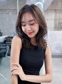 黒髪ボブルフネビージュ小顔ワンレン顔まわり韓国レイヤーカット