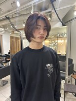 =メンズボブ/ダークアッシュ/ニュアンスパーマ／MAN’S HAIR