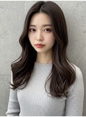 【大人っぽい雰囲気の韓国風ヘア】