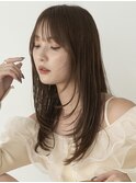 レイヤーカットハッシュカット顔まわりミディアムロング