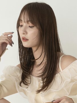 スミス 上野(smith) レイヤーカットハッシュカット顔まわりミディアムロング