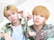 ワンブリーチでできるベージュカラーセンターパート.マッシュ◎