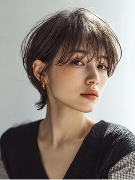 ハーツ(Heart's) ミセスショート×白髪ぼかしカラー30代40代50代60代