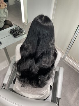 ブルーブラック/髪質改善/髪質改善カラー