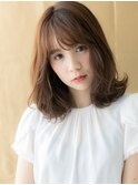 エアウェーブパーマくびれヘアウルフミディアムX川口20代30代