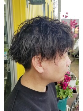 オールビューティーカヨ あたご店(KAYO) メンズ　スパイラルパーマ