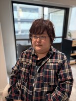 ソイクフ 四条大宮店(SOY-KUFU)&nbsp;くせ毛を活かしたショートカットパーマオリーブグレージュ