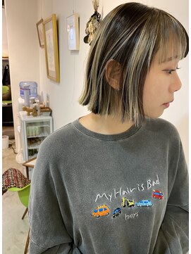 バローチェ 大阪 堀江(Barouche) 【Barouche／中島綾子】　ボブ　デザインカラー
