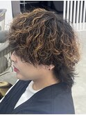 波巻きパーマ