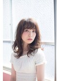 グレー系ブラウン×浮遊感×フレンチミディアム。