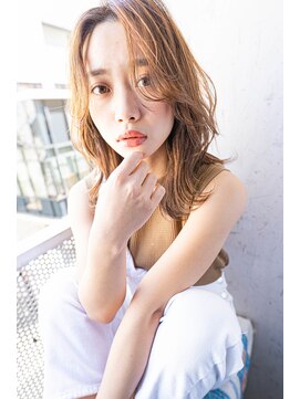 サングース(Sungoose) 韓国風ミディ＃前髪くびれイメチェンラベンダーカラー