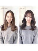20代30代40代◎エギョモリ2wayバング小顔矯正立体カット