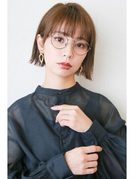 モニカ 西宮北口(Monica) 前下がりボブ・  内巻きワンカール・  ボブショート・暗髪