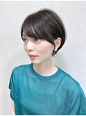 前髪長め大人小顔ショート30代40代50代 藤沢