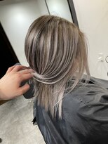 ラフ(LAFF)&nbsp;#バレイヤージュ#グレージュカラー#ボブウルフ#ココアベージュ