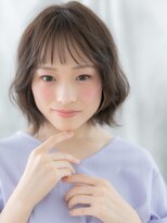 ドクターズ サロン ラブ(Dr's Salon LAB)&nbsp;オン眉グレージュアッシュゆるふわ巻きボブf古河20代30代40代