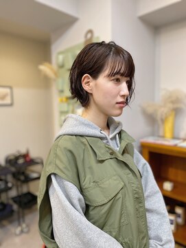 アンドチル 渋谷(AND CHILL) ニュアンスパーマ/くせ毛風パーマ/ニュアンスボブ　渋谷