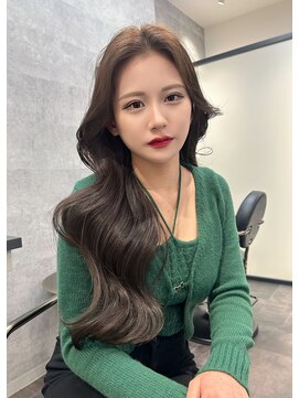 リリー(Lilley) 【lilley 稲永麻衣】ブリーチなしカラー+天神韓国ヘア